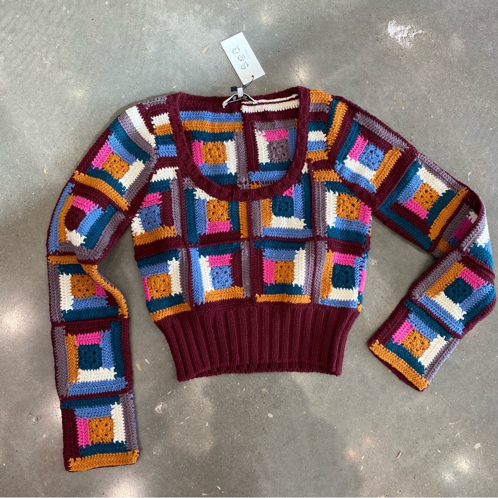NWT Sea NY Camryn crochet sweater size S or M